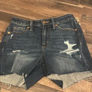 New with tags. High rise jean shorts. Size 0.